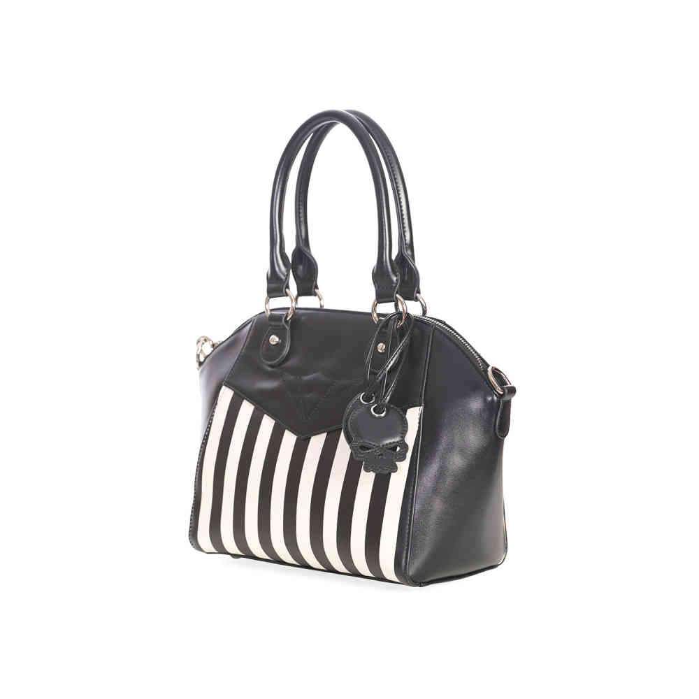 Banned - Another Lost Soul Striped Handbag - Black